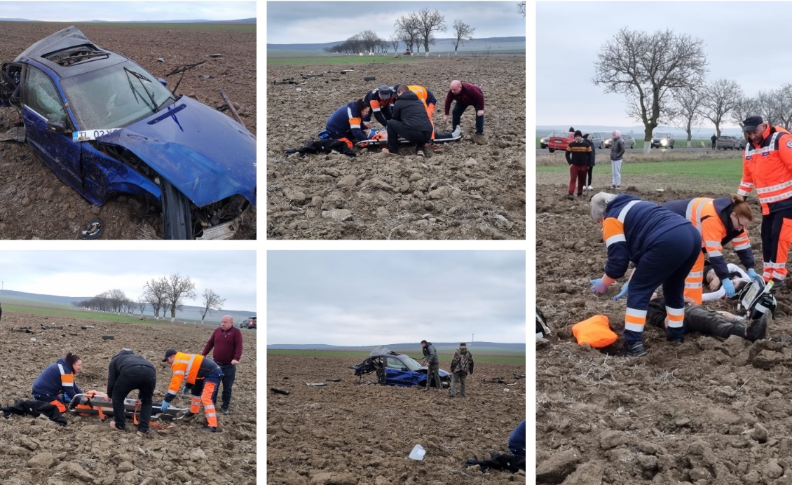 TULCEA. ''Fii tare, mamă!''. O familie şi-a pierdut fiul, altă familie îşi plânge fiica - trupurile lor zac fără viaţă, în timp ce salvatorii pot doar să-i adune de pe câmp. Şi şoferul s-a stins din viaţă
